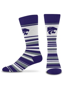 K-State Wildcats Stripe Mens Dress Socks