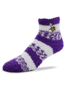 Minnesota Vikings Sleepsoft Fuzzy Womens Quarter Socks