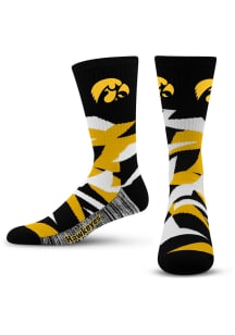 Iowa Hawkeyes Yellow Shattered Youth Crew Socks