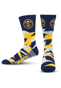 Denver Nuggets Navy Blue Shattered Youth Crew Socks