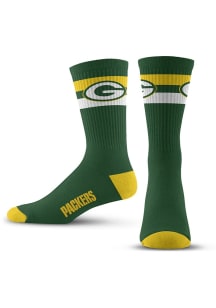 Green Bay Packers 2 Stripe Mens Crew Socks