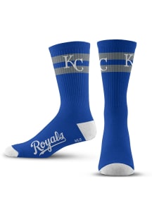 Kansas City Royals Blue 2 Stripe Youth Crew Socks