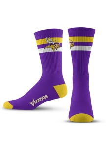Minnesota Vikings 2 Stripe Mens Crew Socks