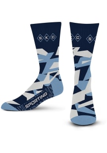 Sporting Kansas City Navy Blue 625 Break Through Yth Youth Crew Socks