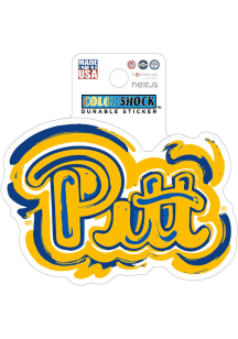 Pitt Panthers Wordmark 3in Durable Stickers - Blue