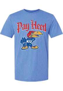 Summit Sportswear Kansas Jayhawks Blue Pay Heed '41 Short Sleeve Fashion T Shirt