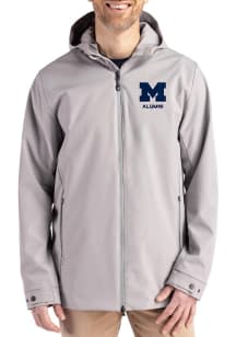Cutter and Buck Michigan Wolverines Mens Grey Alumni Camano Light Weight Jacket