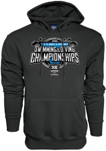 Blue 84 Big 12 Mens Grey 2026 Men's And Women's Swimming & Diving Championships Long Sleeve Hoodie