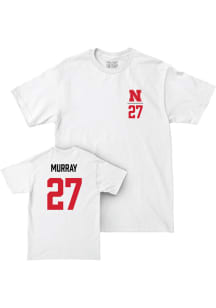 Harper Murray Nebraska Cornhuskers White NIL Logo Short Sleeve Player T Shirt