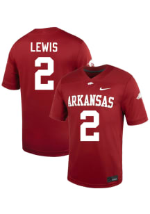 Shelton Lewis  Nike Arkansas Razorbacks Cardinal Red NIL Name And Number Football Jersey