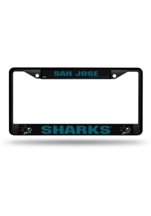 San Jose Sharks Metal License Plate Frame - Black