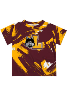 Vive La Fete Loyola Ramblers Toddler Maroon Paint Brush Short Sleeve T-Shirt