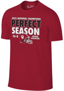 Indiana Hoosiers Crimson 2025 College Football National Champions 16-0 Undefeated Short Sleeve T S..