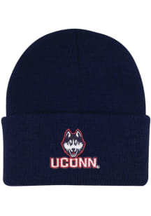 LogoFit UConn Huskies North Pole Baby Knit Hat - Navy Blue
