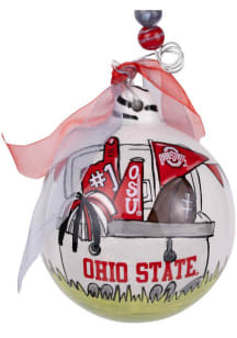 Ohio State Buckeyes Cooler Ball Ornament - Scarlet Red