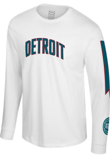 Detroit Pistons White City Edition City Star Fuego Long Sleeve T Shirt