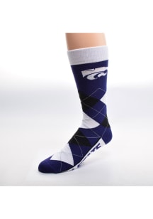 K-State Wildcats Calf Logo Mens Argyle Socks