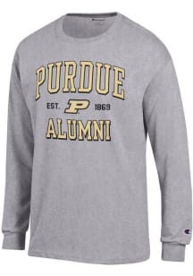 Champion Purdue Boilermakers Grey Est Alumni Jersey Long Sleeve T Shirt