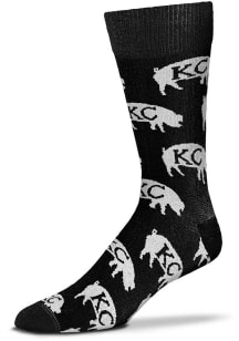 Kansas City KC Pig Allover Mens Dress Socks