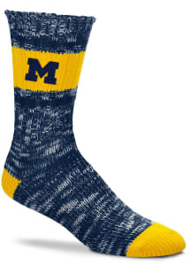 Michigan Wolverines Alpine Stripes Womens Crew Socks