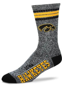 Iowa Hawkeyes Marbled 4 Stripe Deuce Mens Crew Socks