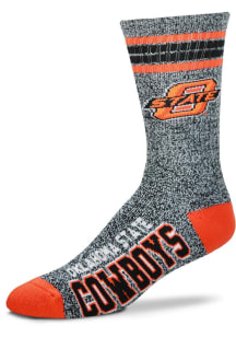 Oklahoma State Cowboys Marbled 4 Stripe Deuce Mens Crew Socks