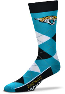 Jacksonville Jaguars Team Logo Mens Argyle Socks
