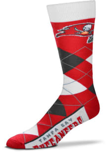 Tampa Bay Buccaneers Team Logo Mens Argyle Socks