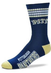 Pitt Panthers 4 Stripe Deuce Youth Quarter Socks