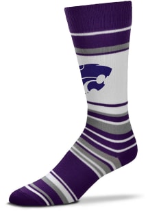 K-State Wildcats Mas Stripe Mens Dress Socks