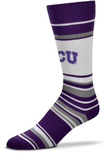 TCU Horned Frogs Mas Stripe Mens Dress Socks