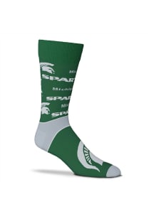 Michigan State Spartans End to End Big Logo Mens Dress Socks