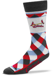 St Louis Cardinals Stripe Diamond Mens Argyle Socks