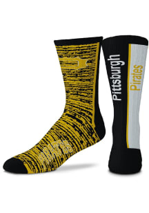 Pittsburgh Pirates Bar Stripe Mens Crew Socks