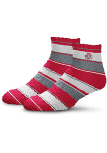 Ohio State Buckeyes Skip Stripe Womens Quarter Socks