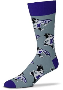K-State Wildcats All Over Mascot Mens Dress Socks