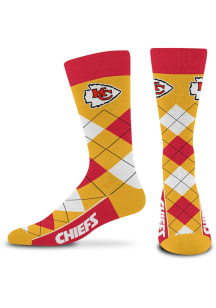 Kansas City Chiefs Argyle Lineup Custom Mens Argyle Socks