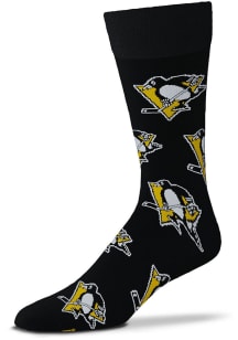 Pittsburgh Penguins All Over Mens Dress Socks
