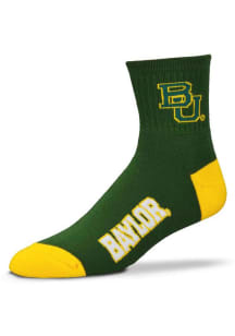 Baylor Bears Logo Name Mens Quarter Socks