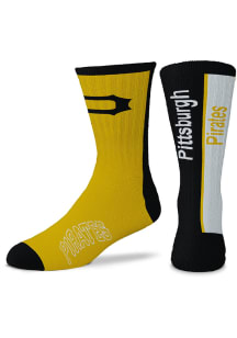 Pittsburgh Pirates Black Bar Stripe Youth Crew Socks