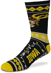 Iowa Hawkeyes Sweater Stripe Mens Crew Socks