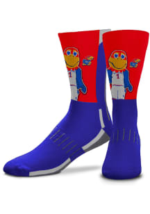 Kansas Jayhawks Blue Mascot Snoop Youth Crew Socks