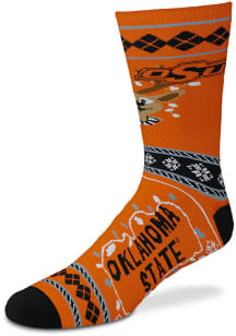 Oklahoma State Cowboys Sweater Stripe Mens Crew Socks
