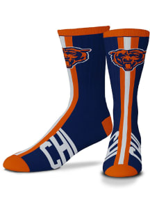 thumbnail interactive-video image 1 of Chicago Bears NFL Adult Socks - 4-Stripe, Large, 1 Pair - New Free Shipping 1 of 6