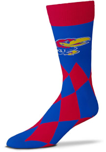 Kansas Jayhawks Big Diamond Mens Dress Socks