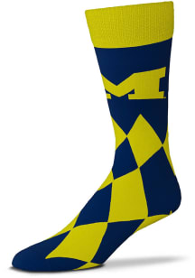 Michigan Wolverines Big Diamond Mens Dress Socks