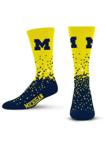 Michigan Wolverines Blue Spray Zone Youth Crew Socks