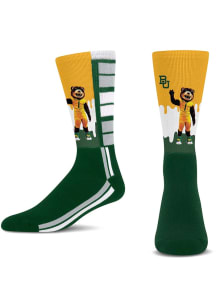 Baylor Bears Mascot Drip Mens Crew Socks