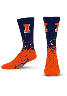 Illinois Fighting Illini Spray Zone Mens Crew Socks