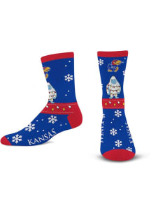 Kansas Jayhawks Sweater Yeti Mens Crew Socks